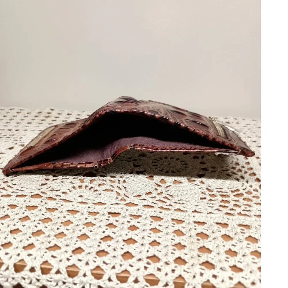 Brahmin Melbourne JANE Wallet PECAN Classic Brown NWOT